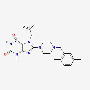 8-[4-[(2,5-Dimethylphenyl)methyl]piperazin-1-yl]-3-methyl-7-(2-methylprop-2-enyl)purine-2,6-dione
