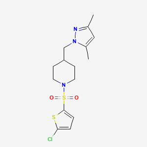 1-((5-chlorothiophen-2-yl)sulfonyl)-4-((3,5-dimethyl-1H-pyrazol-1-yl)methyl)piperidine