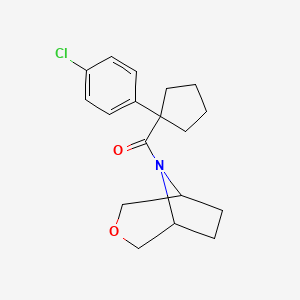 (1R,5S)-3-oxa-8-azabicyclo[3.2.1]octan-8-yl(1-(4-chlorophenyl)cyclopentyl)methanone