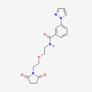 N-(2-(2-(2,5-dioxopyrrolidin-1-yl)ethoxy)ethyl)-3-(1H-pyrazol-1-yl)benzamide