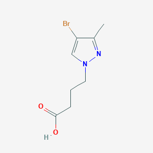 molecular formula C8H11BrN2O2 B2493565 4-(4-bromo-3-methyl-1H-pyrazol-1-yl)butanoic acid CAS No. 1006495-34-6