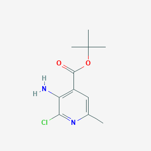 molecular formula C11H15ClN2O2 B2493579 Tert-butyl 3-amino-2-chloro-6-methylpyridine-4-carboxylate CAS No. 2248274-46-4