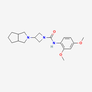 molecular formula C19H27N3O3 B2493617 N-(2,4-dimethoxyphenyl)-3-{octahydrocyclopenta[c]pyrrol-2-yl}azetidine-1-carboxamide CAS No. 2415520-30-6