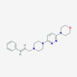 molecular formula C21H27N5O B2493656 4-(6-{4-[(2E)-3-phenylprop-2-en-1-yl]piperazin-1-yl}pyridazin-3-yl)morpholine CAS No. 2415641-98-2