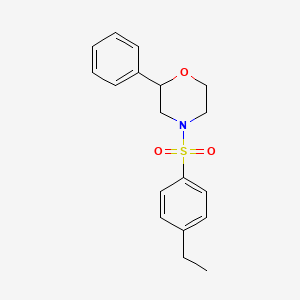 4-((4-Ethylphenyl)sulfonyl)-2-phenylmorpholine