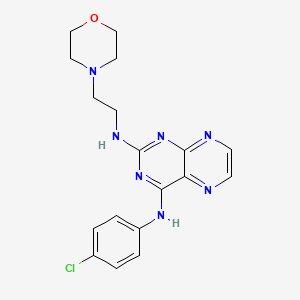 N4-(4-chlorophenyl)-N2-(2-morpholinoethyl)pteridine-2,4-diamine