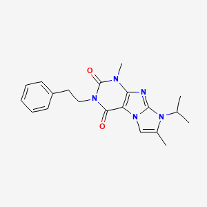8-isopropyl-1,7-dimethyl-3-phenethyl-1H-imidazo[2,1-f]purine-2,4(3H,8H)-dione