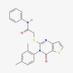 2-{[3-(2,4-dimethylphenyl)-4-oxo-3,4-dihydrothieno[3,2-d]pyrimidin-2-yl]sulfanyl}-N-phenylacetamide