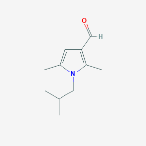 molecular formula C11H17NO B2493693 1-Isobutyl-2,5-dimethyl-1H-pyrrole-3-carbaldehyde CAS No. 730950-24-0