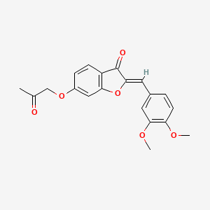 (Z)-2-(3,4-dimethoxybenzylidene)-6-(2-oxopropoxy)benzofuran-3(2H)-one