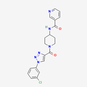 N-(1-(1-(3-chlorophenyl)-1H-1,2,3-triazole-4-carbonyl)piperidin-4-yl)nicotinamide