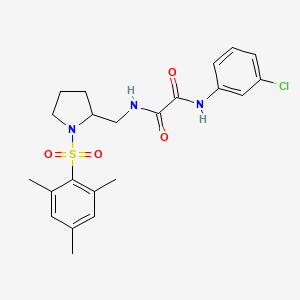 N1-(3-chlorophenyl)-N2-((1-(mesitylsulfonyl)pyrrolidin-2-yl)methyl)oxalamide