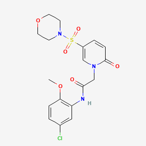 molecular formula C18H20ClN3O6S B2493741 N-(5-chloro-2-methoxyphenyl)-2-[5-(morpholine-4-sulfonyl)-2-oxo-1,2-dihydropyridin-1-yl]acetamide CAS No. 1358227-60-7