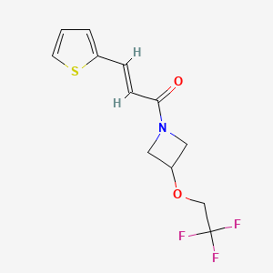 (E)-3-(thiophen-2-yl)-1-(3-(2,2,2-trifluoroethoxy)azetidin-1-yl)prop-2-en-1-one