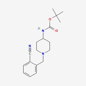 molecular formula C18H25N3O2 B2493751 tert-Butyl 1-(2-cyanobenzyl)piperidin-4-ylcarbamate CAS No. 1286265-48-2