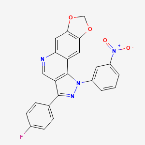 3-(4-fluorophenyl)-1-(3-nitrophenyl)-1H-[1,3]dioxolo[4,5-g]pyrazolo[4,3-c]quinoline