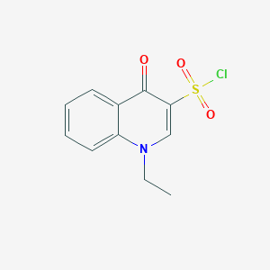 molecular formula C11H10ClNO3S B2493757 1-Ethyl-4-oxo-quinoline-3-sulfonyl chloride CAS No. 2169907-32-6