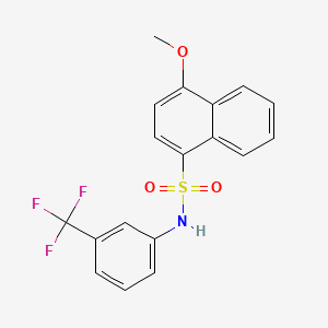 [(4-Methoxynaphthyl)sulfonyl][3-(trifluoromethyl)phenyl]amine