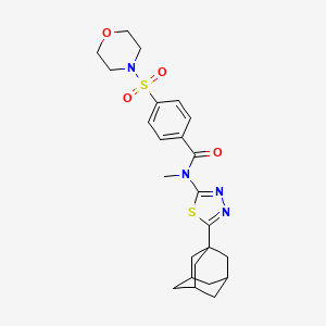 molecular formula C24H30N4O4S2 B2493761 N-[5-(adamantan-1-yl)-1,3,4-thiadiazol-2-yl]-N-methyl-4-(morpholine-4-sulfonyl)benzamide CAS No. 392321-37-8