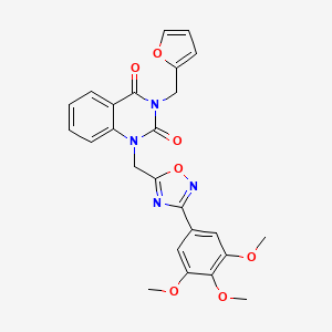 3-(2-furylmethyl)-1-{[3-(3,4,5-trimethoxyphenyl)-1,2,4-oxadiazol-5-yl]methyl}quinazoline-2,4(1H,3H)-dione