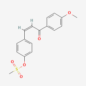 4-[(Z)-3-(4-methoxyphenyl)-3-oxo-1-propenyl]phenyl methanesulfonate