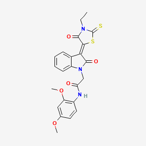 N-(2,4-dimethoxyphenyl)-2-[(3Z)-3-(3-ethyl-4-oxo-2-thioxo-1,3-thiazolidin-5-ylidene)-2-oxo-2,3-dihydro-1H-indol-1-yl]acetamide