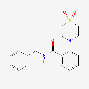 molecular formula C18H20N2O3S B2493772 N-benzyl-2-(1,1-dioxo-1lambda6-thiomorpholin-4-yl)benzamide CAS No. 860610-40-8