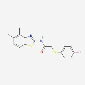 N-(4,5-dimethylbenzo[d]thiazol-2-yl)-2-((4-fluorophenyl)thio)acetamide