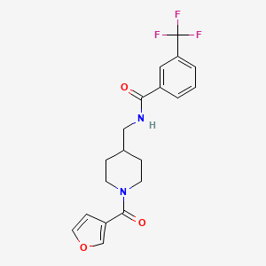 N-((1-(furan-3-carbonyl)piperidin-4-yl)methyl)-3-(trifluoromethyl)benzamide