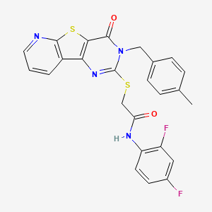 N-(2,4-difluorophenyl)-2-((3-(4-methylbenzyl)-4-oxo-3,4-dihydropyrido[3',2':4,5]thieno[3,2-d]pyrimidin-2-yl)thio)acetamide