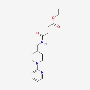 Ethyl 4-oxo-4-(((1-(pyridin-2-yl)piperidin-4-yl)methyl)amino)butanoate