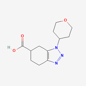 1-(Oxan-4-yl)-4,5,6,7-tetrahydro-1H-1,2,3-benzotriazole-6-carboxylic acid