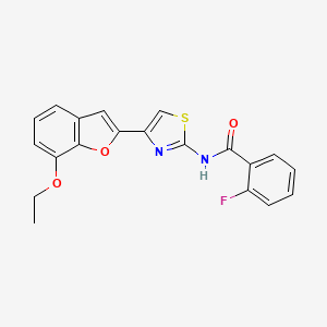 N-(4-(7-ethoxybenzofuran-2-yl)thiazol-2-yl)-2-fluorobenzamide