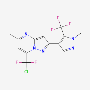 7-[chloro(difluoro)methyl]-5-methyl-2-[1-methyl-5-(trifluoromethyl)-1H-pyrazol-4-yl]pyrazolo[1,5-a]pyrimidine