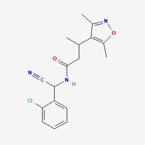 N-[(2-chlorophenyl)(cyano)methyl]-3-(3,5-dimethyl-1,2-oxazol-4-yl)butanamide