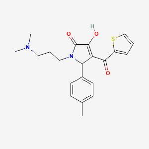1-(3-(dimethylamino)propyl)-3-hydroxy-4-(thiophene-2-carbonyl)-5-(p-tolyl)-1H-pyrrol-2(5H)-one