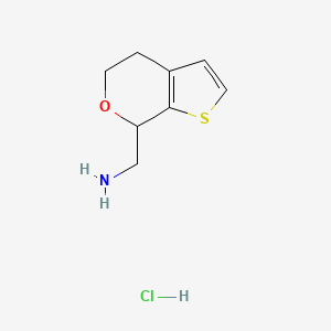 B2493825 4,7-dihydro-5H-Thieno[2,3-c]pyran-7-methanamine hydrochloride CAS No. 1310421-50-1