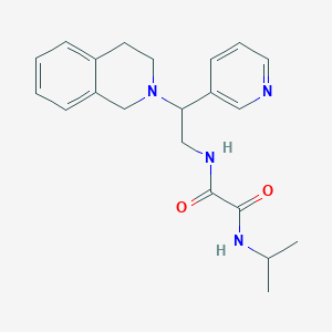 molecular formula C21H26N4O2 B2493833 N-(propan-2-yl)-N'-[2-(pyridin-3-yl)-2-(1,2,3,4-tetrahydroisoquinolin-2-yl)ethyl]ethanediamide CAS No. 903286-98-6