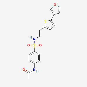N-(4-(N-(2-(5-(furan-3-yl)thiophen-2-yl)ethyl)sulfamoyl)phenyl)acetamide
