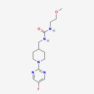 molecular formula C14H22FN5O2 B2493883 1-((1-(5-Fluoropyrimidin-2-yl)piperidin-4-yl)methyl)-3-(2-methoxyethyl)urea CAS No. 2034259-17-9