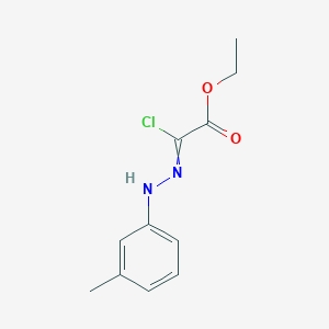 molecular formula C11H13ClN2O2 B2493910 Acetic acid, chloro[(3-methylphenyl)hydrazono]-, ethyl ester CAS No. 35229-96-0