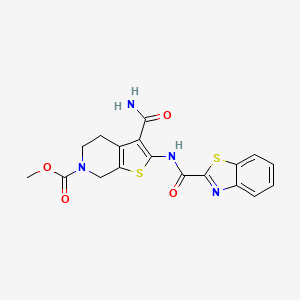 methyl 2-(benzo[d]thiazole-2-carboxamido)-3-carbamoyl-4,5-dihydrothieno[2,3-c]pyridine-6(7H)-carboxylate