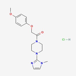 2-(4-methoxyphenoxy)-1-(4-(1-methyl-1H-imidazol-2-yl)piperazin-1-yl)ethanone hydrochloride