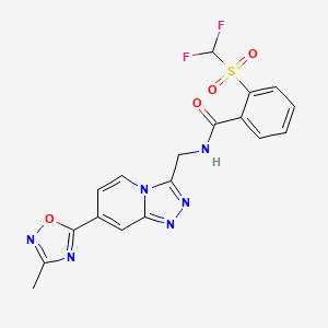 2-((difluoromethyl)sulfonyl)-N-((7-(3-methyl-1,2,4-oxadiazol-5-yl)-[1,2,4]triazolo[4,3-a]pyridin-3-yl)methyl)benzamide
