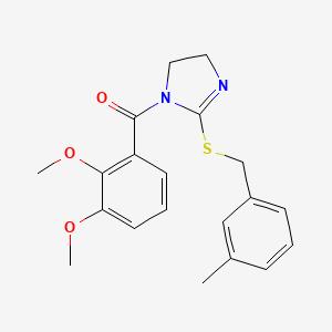 (2,3-dimethoxyphenyl)(2-((3-methylbenzyl)thio)-4,5-dihydro-1H-imidazol-1-yl)methanone
