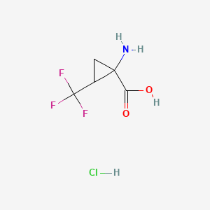 1-Amino-2-(trifluoromethyl)cyclopropane-1-carboxylic acid hydrochloride