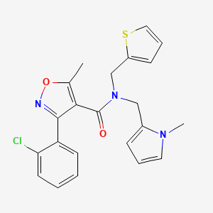 3-(2-chlorophenyl)-5-methyl-N-((1-methyl-1H-pyrrol-2-yl)methyl)-N-(thiophen-2-ylmethyl)isoxazole-4-carboxamide