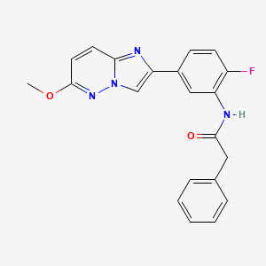 N-(2-fluoro-5-(6-methoxyimidazo[1,2-b]pyridazin-2-yl)phenyl)-2-phenylacetamide