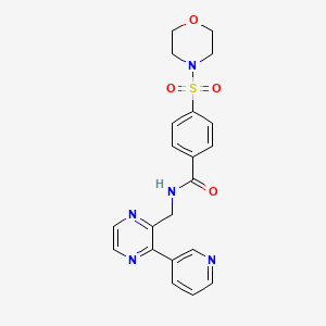 4-(morpholine-4-sulfonyl)-N-{[3-(pyridin-3-yl)pyrazin-2-yl]methyl}benzamide