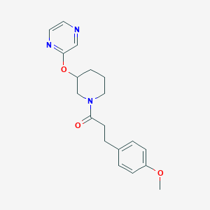 3-(4-Methoxyphenyl)-1-(3-(pyrazin-2-yloxy)piperidin-1-yl)propan-1-one